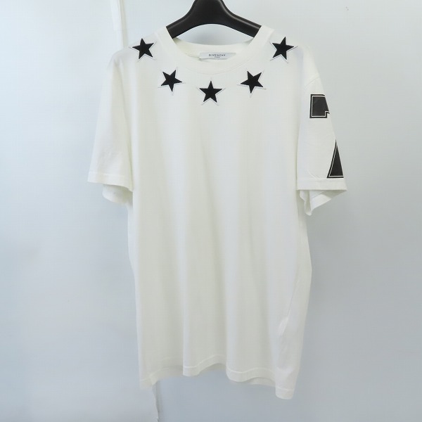 実際に弊社で買取させて頂いた【JPタグ】GIVENCHY/ジバンシィ スターワッペン ナンバープリント Tシャツ/L