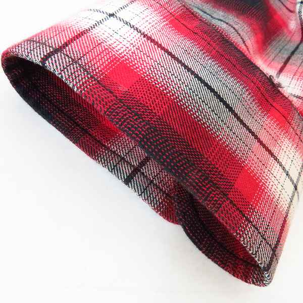 実際に弊社で買取させて頂いたDIESEL BLACK GOLD/ディーゼル ブラック ゴールド チェック柄 長袖シャツ/44の画像 6枚目