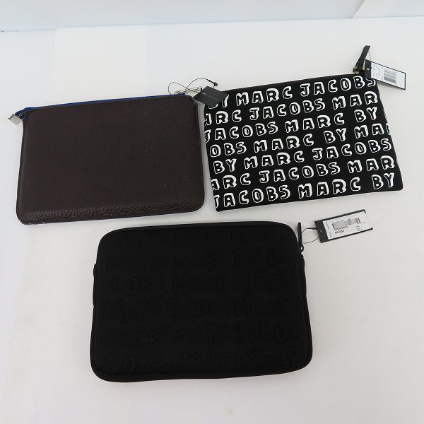 実際に弊社で買取させて頂いた【未使用】MARC BY MARC JACOBS/マークバイマークジェイコブス ミニクラッチ/ポーチ M0002302/M0003982/M0003463 3点セットの画像 1枚目