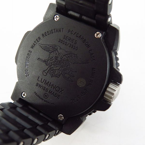 実際に弊社で買取させて頂いたLUMINOX/ルミノックス NAVY SEALS/ネイビーシールズ 黒　腕時計 3050/3950の画像 3枚目