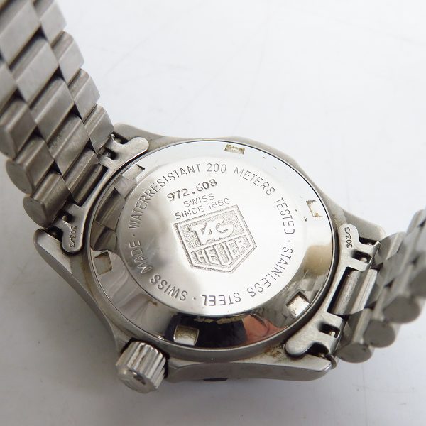 実際に弊社で買取させて頂いたTAG HEUER/タグホイヤー 2000シリーズ プロフェッショナル 腕時計 レディース クオーツ 972.608【動作未確認】の画像 3枚目