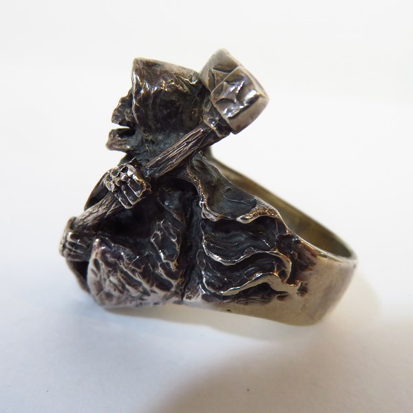 実際に弊社で買取させて頂いた【ギャラ付き】CRAZY PIG/クレイジーピッグ ラージ グリム リーパー リング 21号の画像 2枚目