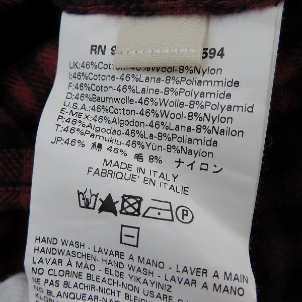 実際に弊社で買取させて頂いたDIESEL BLACK GOLD/ディーゼル ブラックゴールド チェックシャツ/44の画像 3枚目