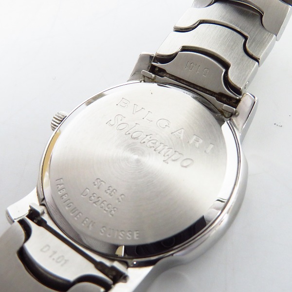 実際に弊社で買取させて頂いたBVLGARI/ブルガリ solotempo/ソロテンポ クオーツ/腕時計 ST35S【動作未確認】の画像 5枚目