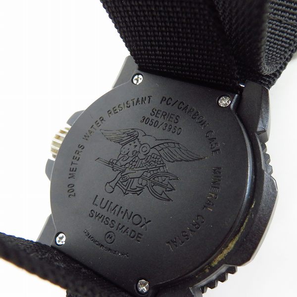 実際に弊社で買取させて頂いたLUMINOX/ルミノックス NAVY SEALS/ネイビーシールズ 腕時計 ブラック 3050/3950 【動作未確認】の画像 3枚目