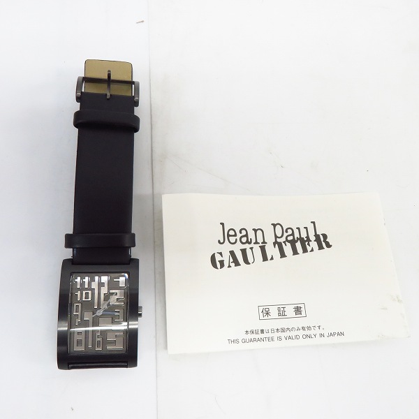 実際に弊社で買取させて頂いたJean Paul GAULTIER/ジャンポールゴルチエ レザーベルト 腕時計/ウォッチ 1036-S011728【動作未確認】の画像 6枚目