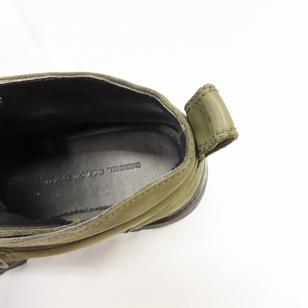 実際に弊社で買取させて頂いたDIESEL BLACK GOLD/ディーゼル ブラック ゴールド 厚底 ショートブーツ/40の画像 4枚目