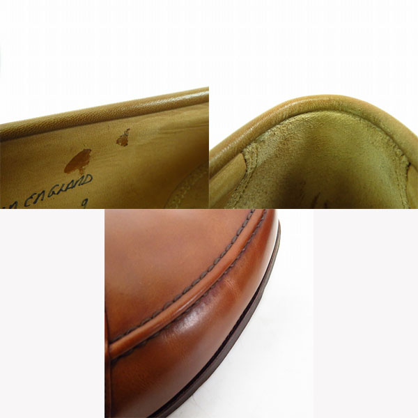 実際に弊社で買取させて頂いたJOSEPH CHEANEY＆SONS/ジョセフ チーニー HUDSON コインローファー/レザーシューズ/9Fの画像 6枚目