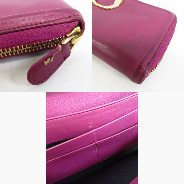 実際に弊社で買取させて頂いたBVLGARI/ブルガリ レオーニ ラウンドファスナー/ジップ ウォレット/長財布 35247の画像 8枚目