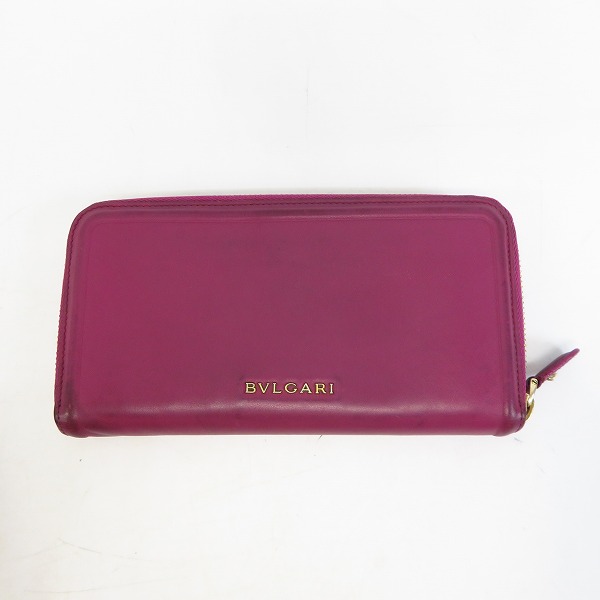 実際に弊社で買取させて頂いたBVLGARI/ブルガリ レオーニ ラウンドファスナー/ジップ ウォレット/長財布 35247の画像 1枚目