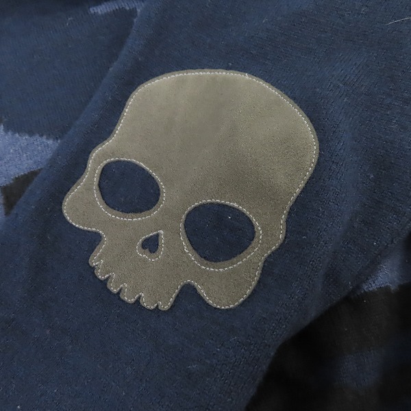 実際に弊社で買取させて頂いたHYDROGEN/ハイドロゲン カーディガン カモフラ スカルワッペン Sの画像 7枚目