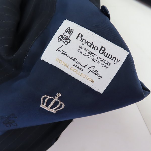 実際に弊社で買取させて頂いたPsycho Bunny/サイコバニー×International Gallery BEAMS/ビームス ピンストライプ セットアップ size：Mの画像 2枚目