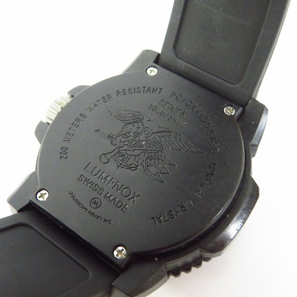 実際に弊社で買取させて頂いたLUMINOX/ルミノックス NAVY SEALS/ネイビーシールズ　グリーン×ブラック 腕時計 3050/3950の画像 3枚目
