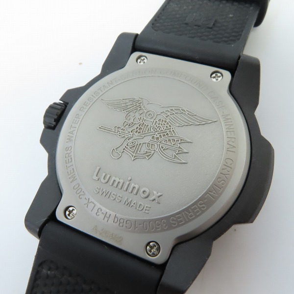 実際に弊社で買取させて頂いたLUMINOX/ルミノックス NAVY SEAL 3500 SERIES Ref.3501.BO ネイビーシールズ ブラックアウトの画像 3枚目