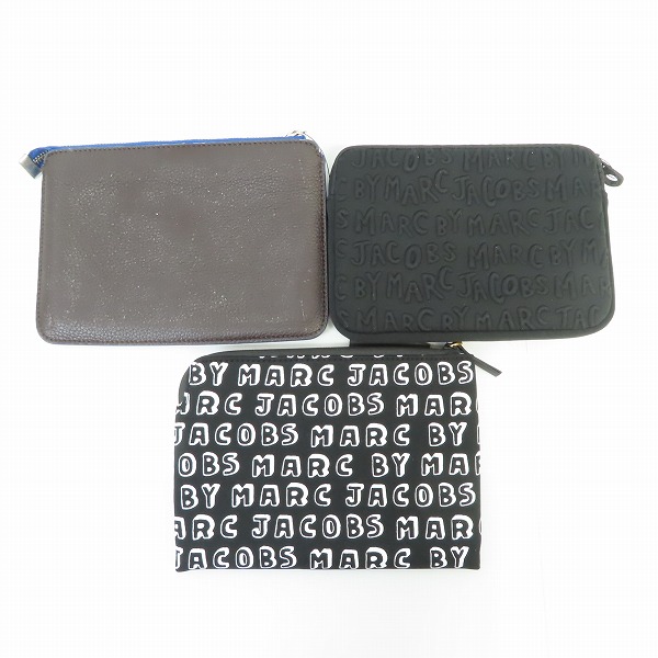 実際に弊社で買取させて頂いた【未使用】MARC BY MARC JACOBS/マークバイマークジェイコブス ミニクラッチ/ポーチ 3点セットの画像 1枚目
