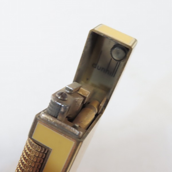 実際に弊社で買取させて頂いたdunhill/ダンヒル サイドローラーガスライター イエロー×ゴールドの画像 4枚目
