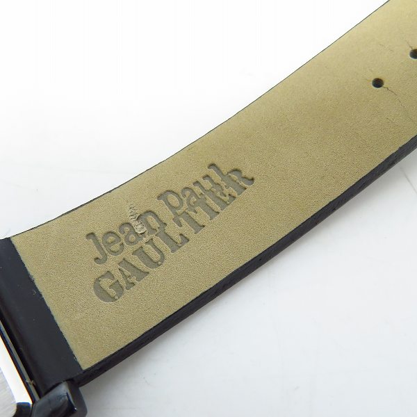 実際に弊社で買取させて頂いたJean Paul GAULTIER/ジャンポールゴルチエ レザーベルト 腕時計/ウォッチ 1036-S011728【動作未確認】の画像 3枚目