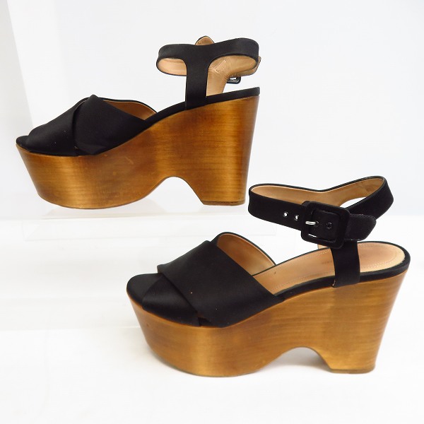 実際に弊社で買取させて頂いたCeline/セリーヌ クロスストラップ ウッドサンダル 37の画像 3枚目