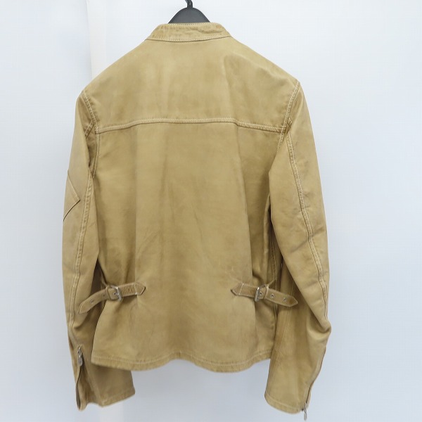 実際に弊社で買取させて頂いたBelstaff/ベルスタッフ GOLD Label RACING BLOUSON MAN アンティーク加工 レザーレーシングブルゾン Sの画像 1枚目