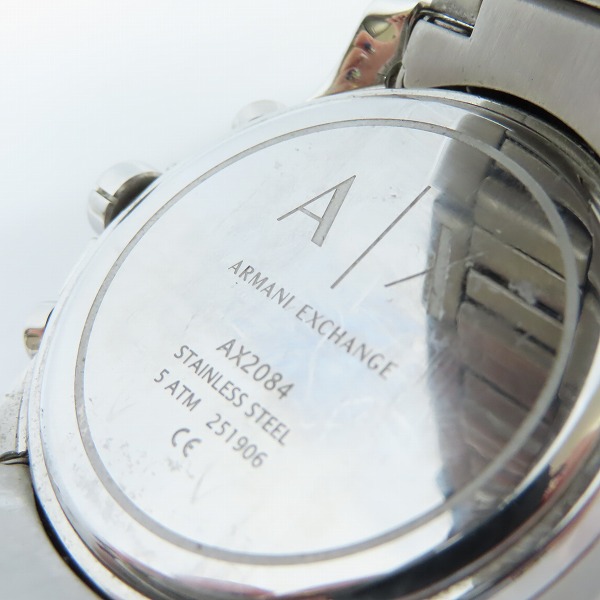 実際に弊社で買取させて頂いたARMANI EXCHANGE/アルマーニ エクスチェンジ クロノグラフ 腕時計 AX2084の画像 3枚目
