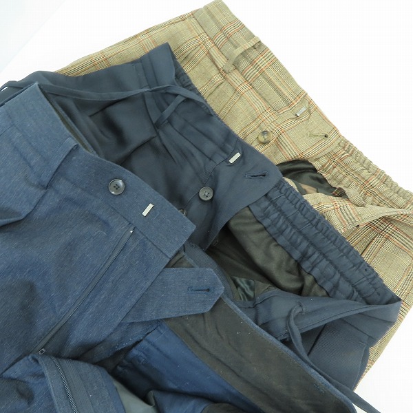 実際に弊社で買取させて頂いたEDIFICE/エディフィス スラックスパンツ/ラウンドパンツ/チェックワイドパンツ L/40/44 4点セットの画像 5枚目