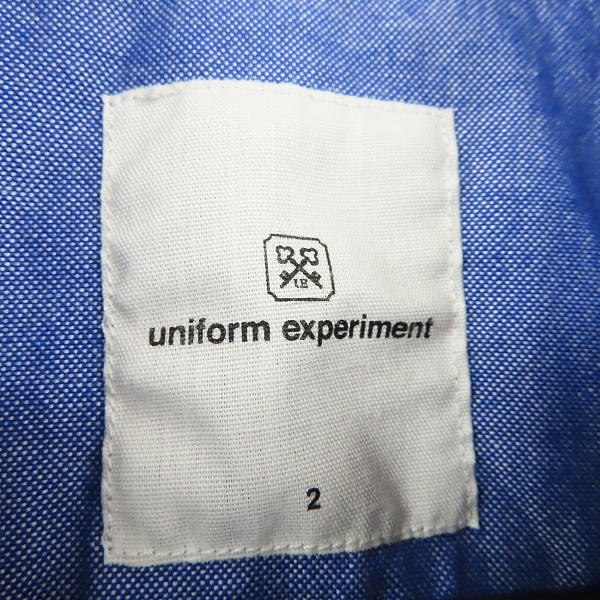 実際に弊社で買取させて頂いたuniform experiment/ユニフォームエクスペリメント マルチボーダー デニム B.Dシャツ 2 の画像 2枚目