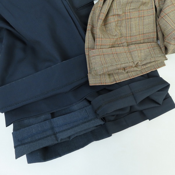 実際に弊社で買取させて頂いたEDIFICE/エディフィス スラックスパンツ/ラウンドパンツ/チェックワイドパンツ L/40/44 4点セットの画像 6枚目