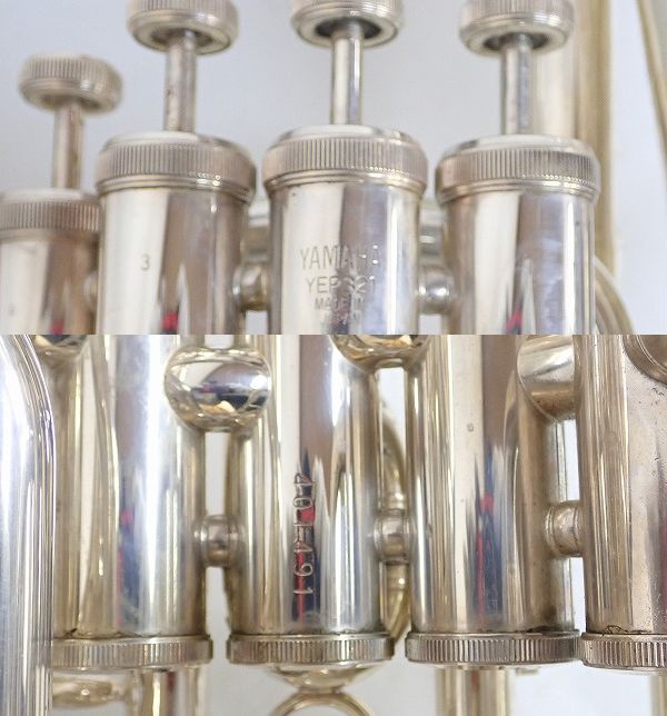 実際に弊社で買取させて頂いた★YAMAHA/ヤマハ ユーフォニアム YEP-321S/YEP321S シルバー ハードケース付 の画像 4枚目