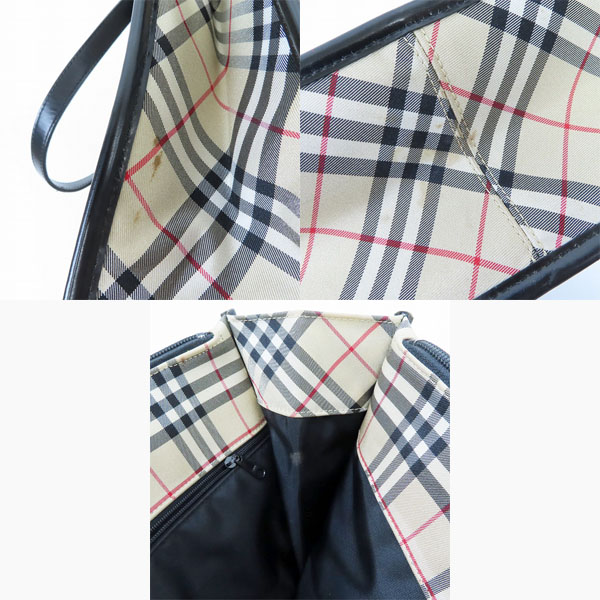 実際に弊社で買取させて頂いたBURBERRY BLUE LABEL/バーバリーブルーレーベル チェック柄 トートバッグの画像 6枚目