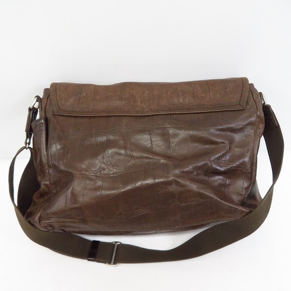 実際に弊社で買取させて頂いたDaniel&Bob/ダニエル&ボブ クロコ型押し 牛革 ショルダーバッグ ダークブラウン の画像 1枚目