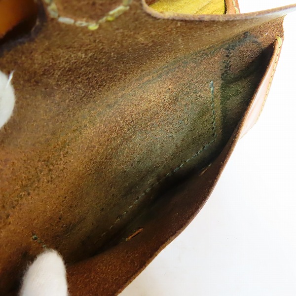 実際に弊社で買取させて頂いたTHE FLAT HEAD/フラットヘッド カスタム 手縫いコードバンロングウォレット レザーコード付きの画像 5枚目