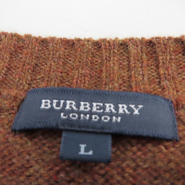実際に弊社で買取させて頂いたBURBERRY LONDON/バーバリーロンドン Vネック ニットセーター Lの画像 2枚目