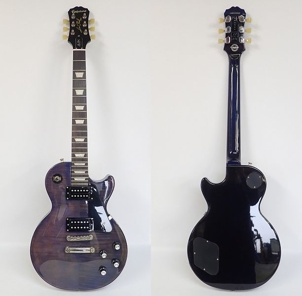 実際に弊社で買取させて頂いた★【弦無し】Epiphone/エピフォン Les Paul CLASSIC-T/レスポール Min-ETune搭載 ギグケース付の画像 1枚目