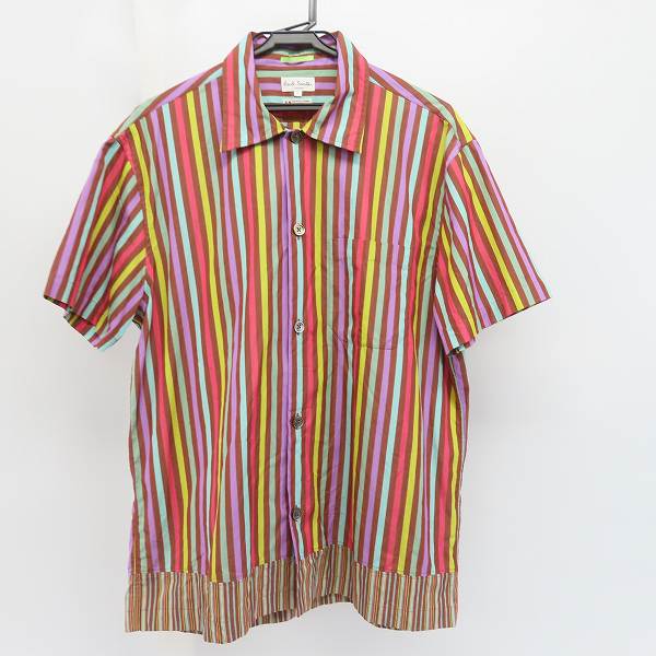実際に弊社で買取させて頂いたPaul Smith/ポールスミス ストライプ柄 半袖 オープンカラーシャツ/L