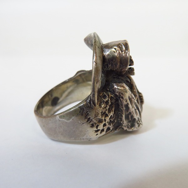 実際に弊社で買取させて頂いた【ギャラ付き】CRAZY PIG/クレイジーピッグ ラージ グリム リーパー リング 21号の画像 4枚目