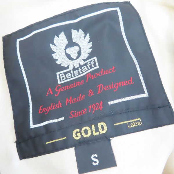 実際に弊社で買取させて頂いたBelstaff/ベルスタッフ GOLD Label RACING BLOUSON MAN アンティーク加工 レザーレーシングブルゾン Sの画像 2枚目