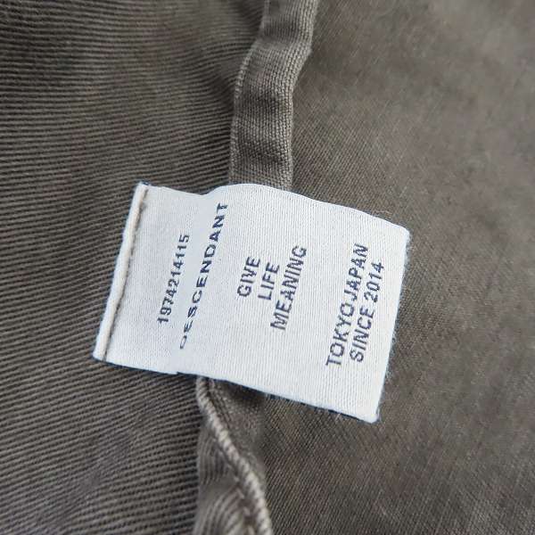 実際に弊社で買取させて頂いたDESCENDANT/ディセンダント ハーフボタン フーディ 長袖シャツ/2の画像 9枚目