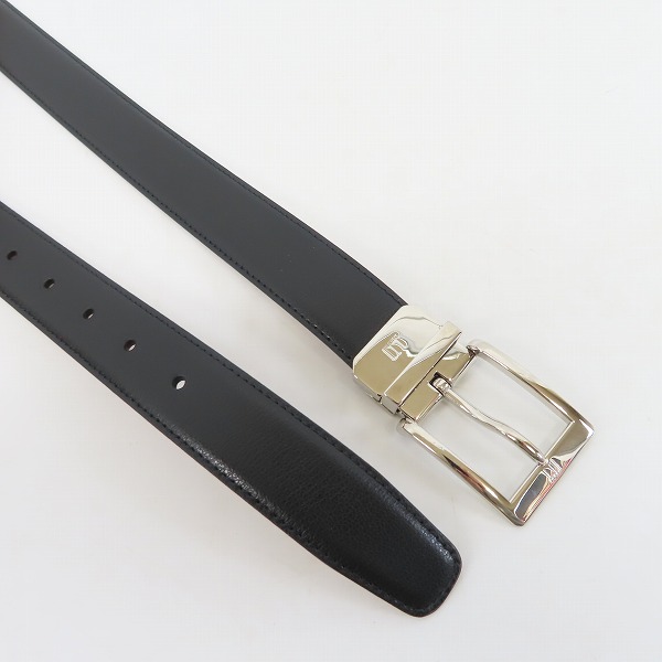 実際に弊社で買取させて頂いたdunhill/ダンヒル レクタングルファセット ピンバックル レザーベルト IM1215 42/107の画像 2枚目