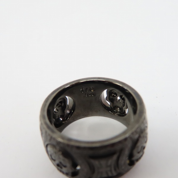 実際に弊社で買取させて頂いたLoree Rodkin/ローリーロドキン スカルリング ブラックコーティング 15号の画像 4枚目