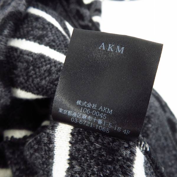 実際に弊社で買取させて頂いたAKM/エーケーエム BORDER CREW LEOPARD レオパード ボーダー カットソー K121/Mの画像 3枚目