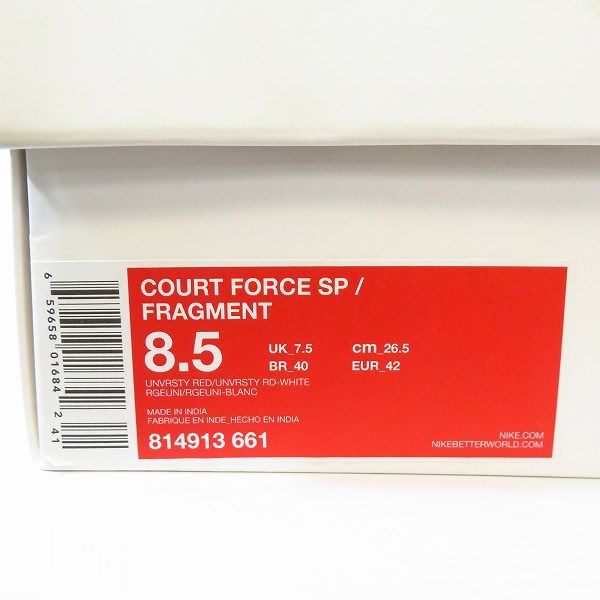 実際に弊社で買取させて頂いた【未使用】NIKE×GOODENOUGH×FRAGMENT/ナイキ×グッドイナフ×フラグメント コートフォース SP/814913-661/26.5の画像 8枚目