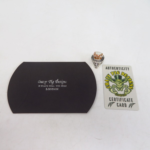 実際に弊社で買取させて頂いた【ギャラ付】CRAZY PIG DESIGNS/クレイジーピッグ Alex Clockwork orange アレックス リング #719/18-18.5号の画像 9枚目