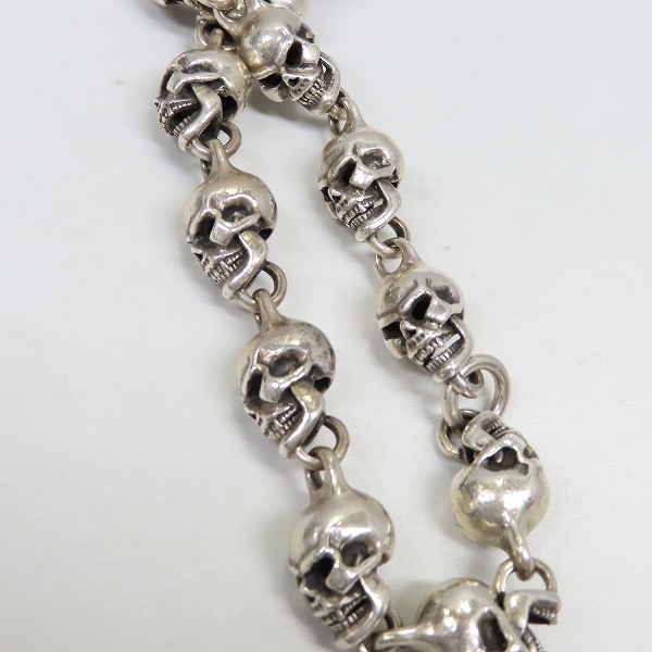 実際に弊社で買取させて頂いた【ギャラ付】LEATHERS & TREASURES/レザーズアンドトレジャーズ ラージスカル カスタムウォレットチェーンの画像 3枚目