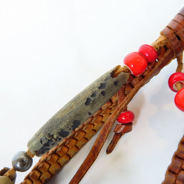 実際に弊社で買取させて頂いたTHE FLAT HEAD/フラットヘッド カスタム 手縫いコードバンロングウォレット レザーコード付きの画像 9枚目