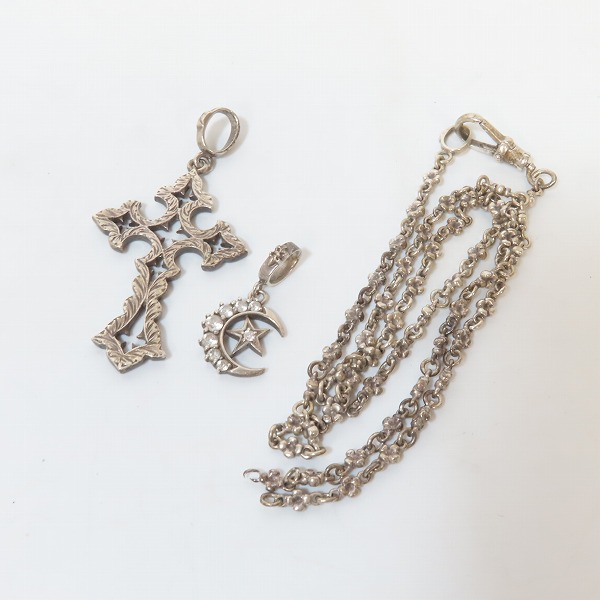 実際に弊社で買取させて頂いたLoree Rodkin/ローリーロドキン クロス ムーン チェーン ペンダント 3点セット