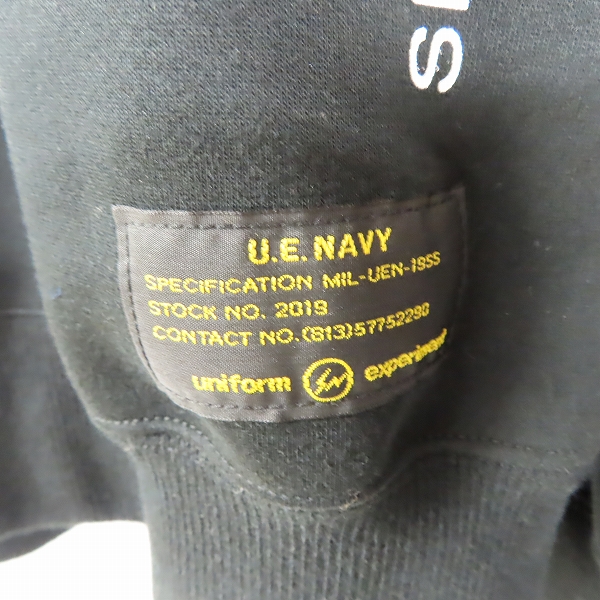 実際に弊社で買取させて頂いたuniform experiment/ユニフォームエクスペリメント UEN DOUBLE ZIP PARKA ジップパーカー UE-190053 1の画像 2枚目