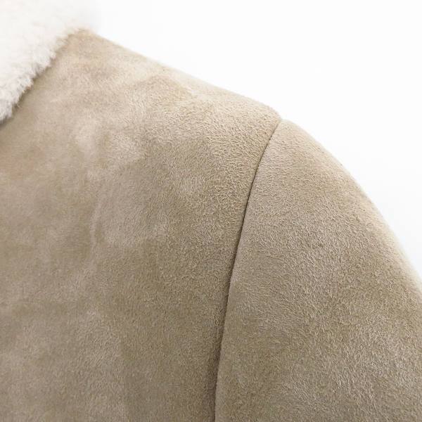 実際に弊社で買取させて頂いたMARNI/マルニ ムートン ボア コート ベージュ/44の画像 6枚目
