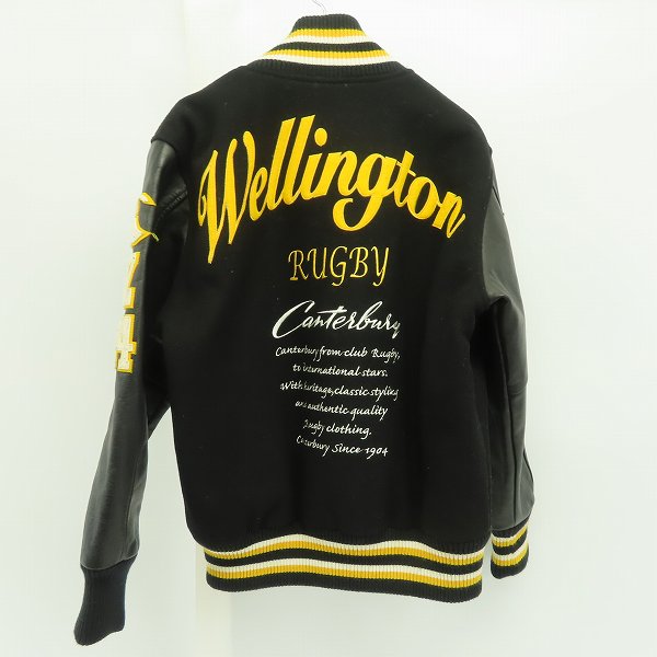 実際に弊社で買取させて頂いたCANTERBURY/カンタベリー 袖革 スタジアムジャンパー/Sの画像 1枚目