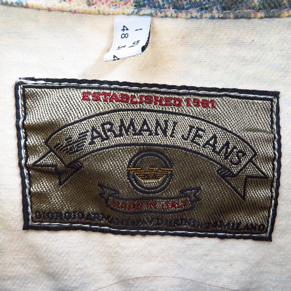 実際に弊社で買取させて頂いたARMANI JEANS/アルマーニジーンズ トラッカージャケット 48の画像 2枚目