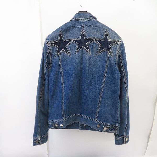 実際に弊社で買取させて頂いたGIVENCHY/ジバンシー 18ss スターデニムジャケット/Lの画像 1枚目